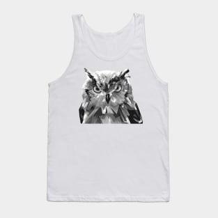 Owl Black and White Tank Top
